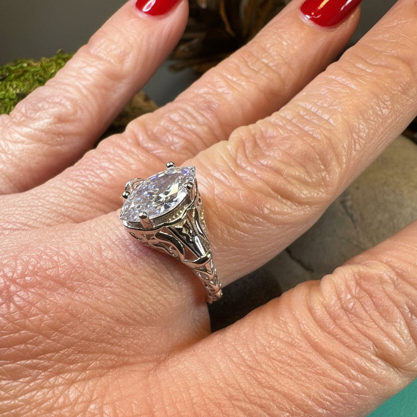 Celtic Engagement Ring, Celtic Jewelry, Irish Promise Ring, Irish Ring, Irish Dance Gift, Anniversary Gift, Vintage Bridal Ring