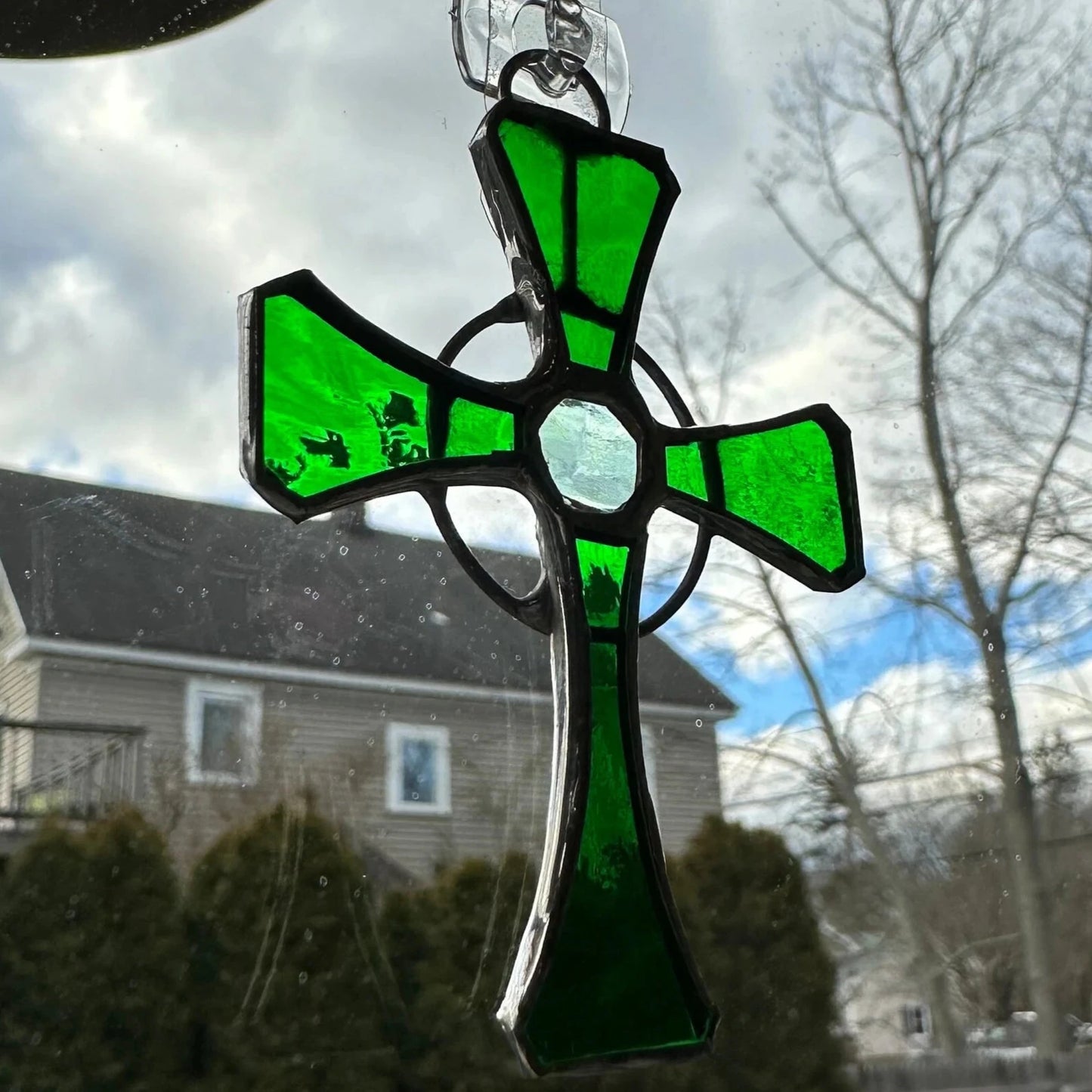 Celtic Cross Stained Glass Gift — view 2