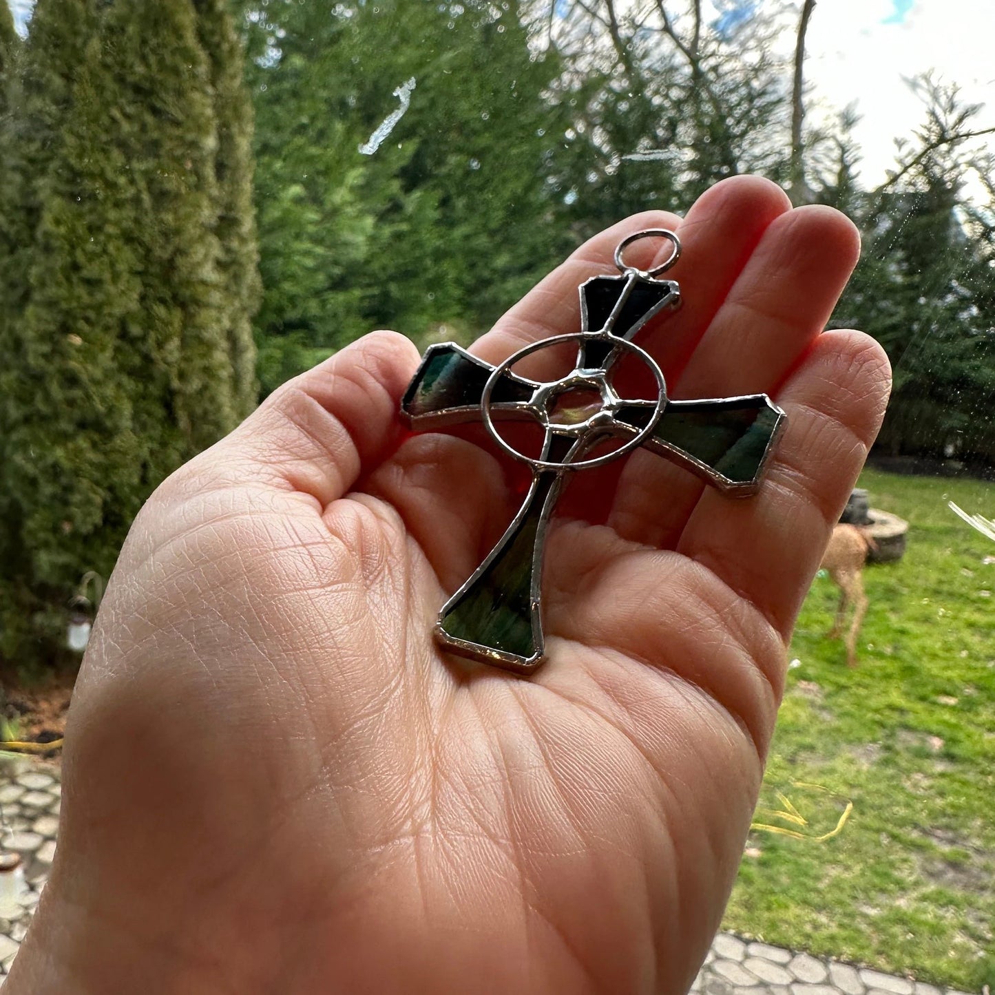 Celtic Cross Stained Glass Gift — view 4