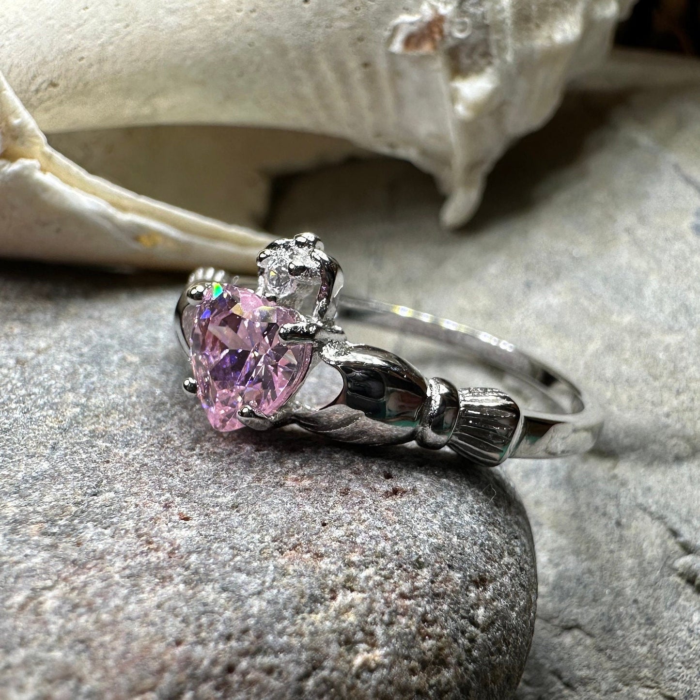 Pink Claddagh Ring