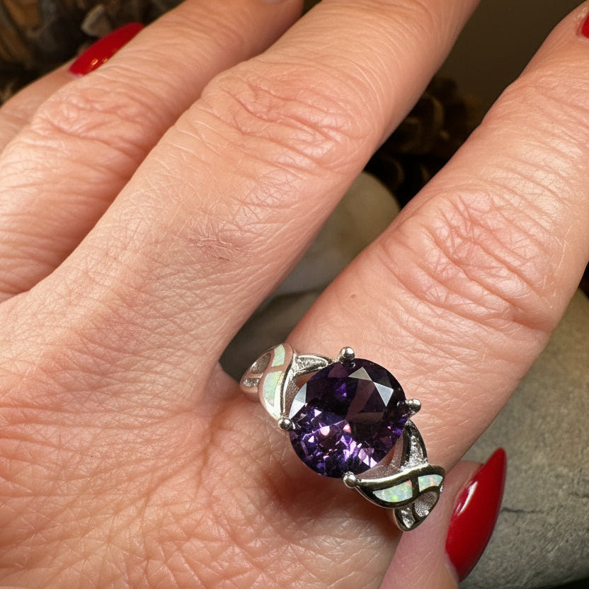 Boinne Opal Celtic Ring — view 8
