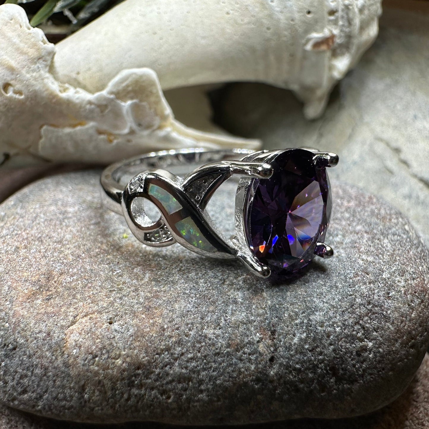 Boinne Opal Celtic Ring — view 6