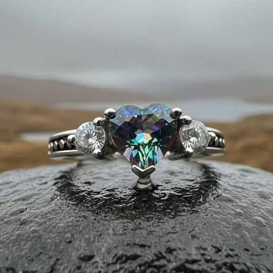 Mystic Topaz Heart Ring — view 11