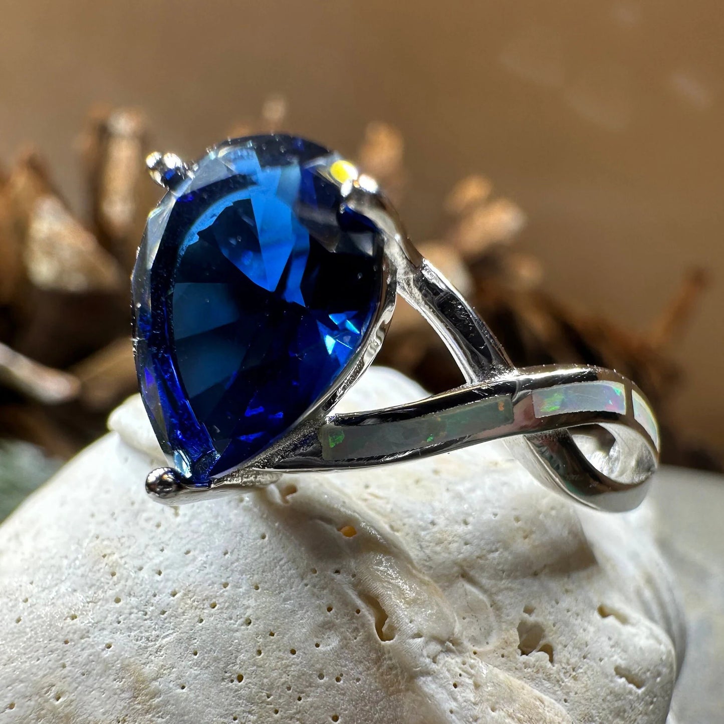 Valois Opal Celtic Ring