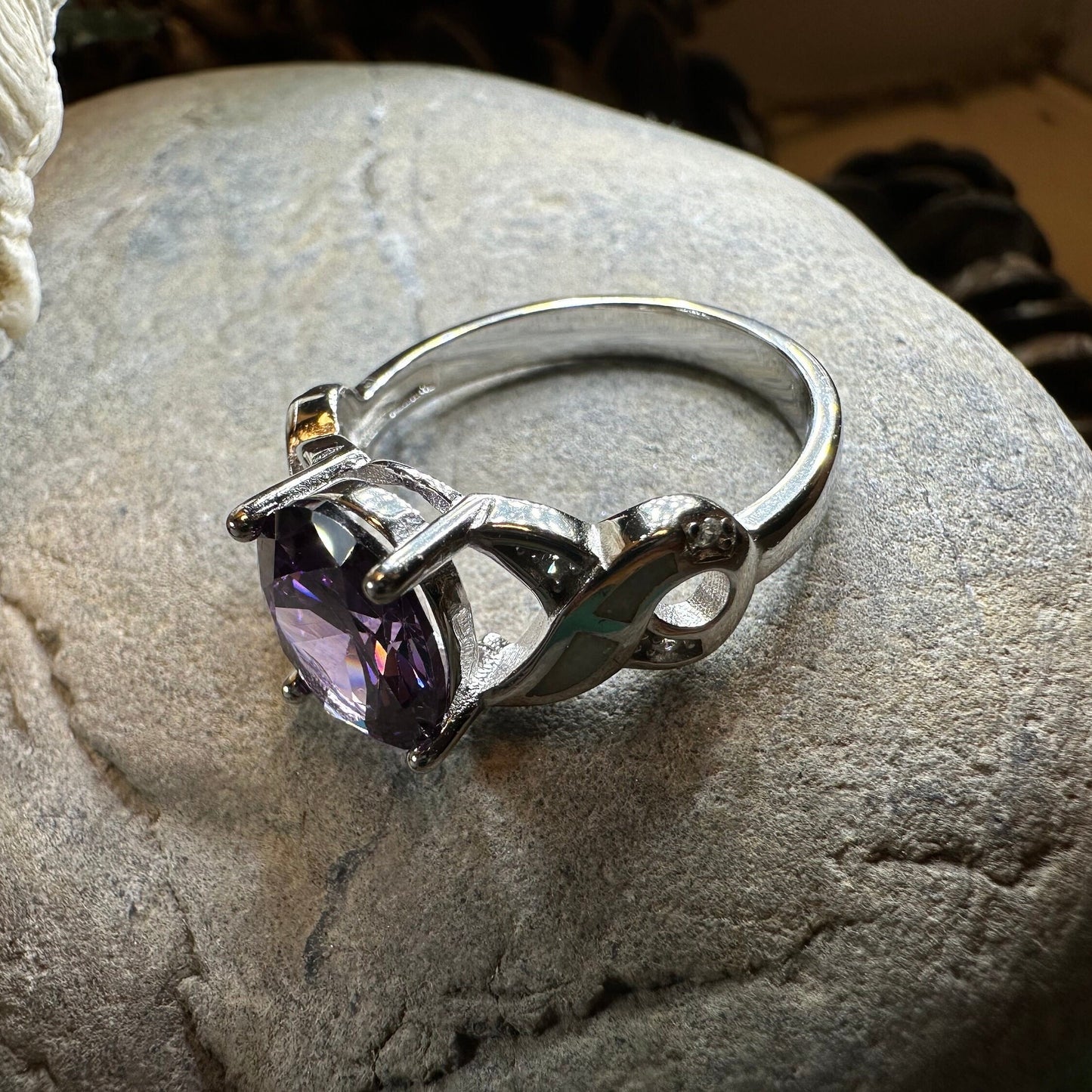 Boinne Opal Celtic Ring — view 5