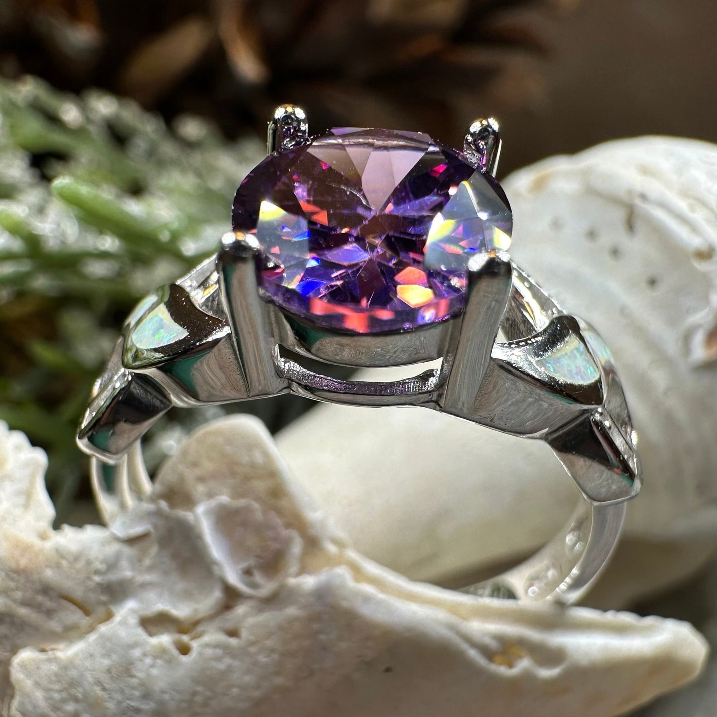 Boinne Opal Celtic Ring — view 3