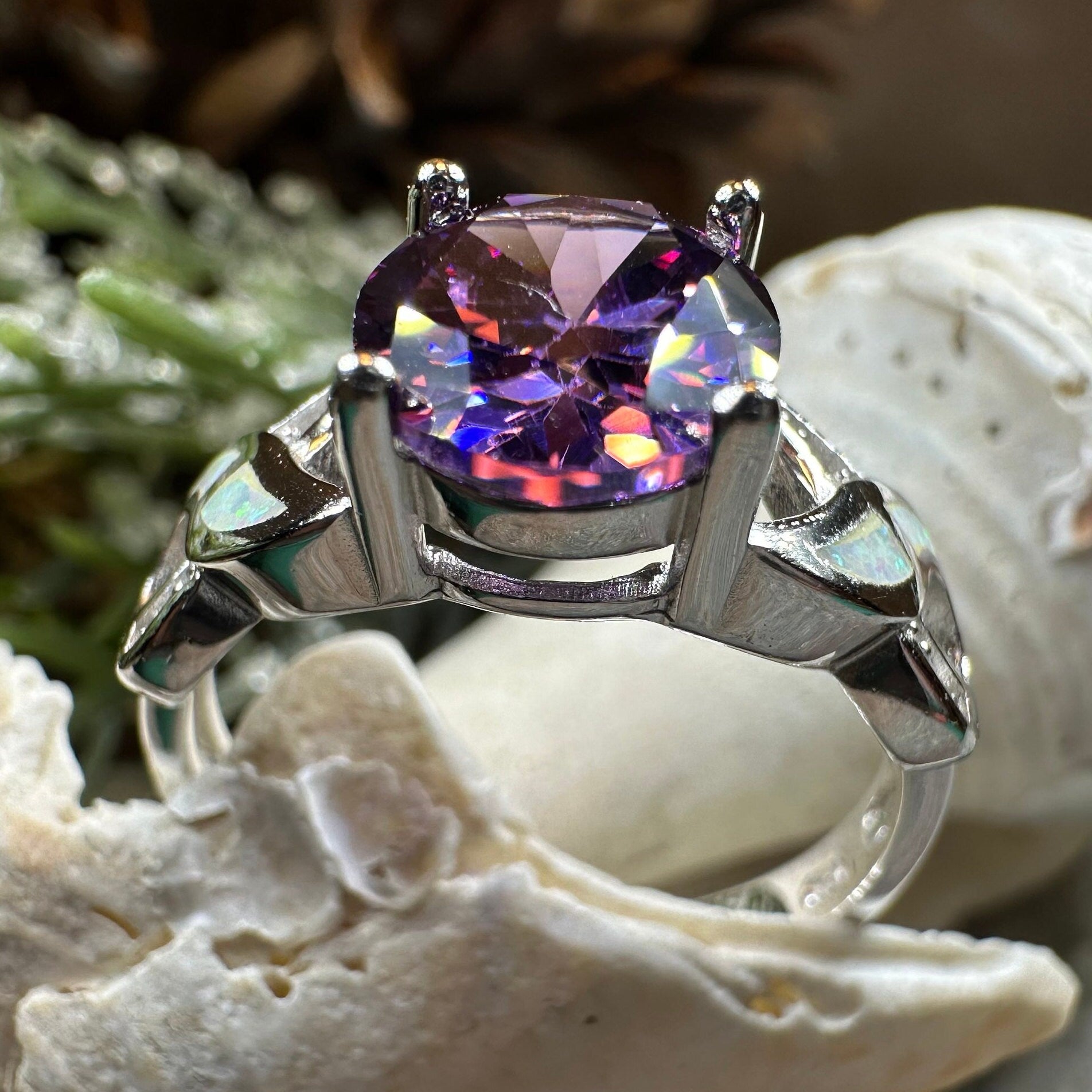Boinne Opal Celtic Ring — view 3