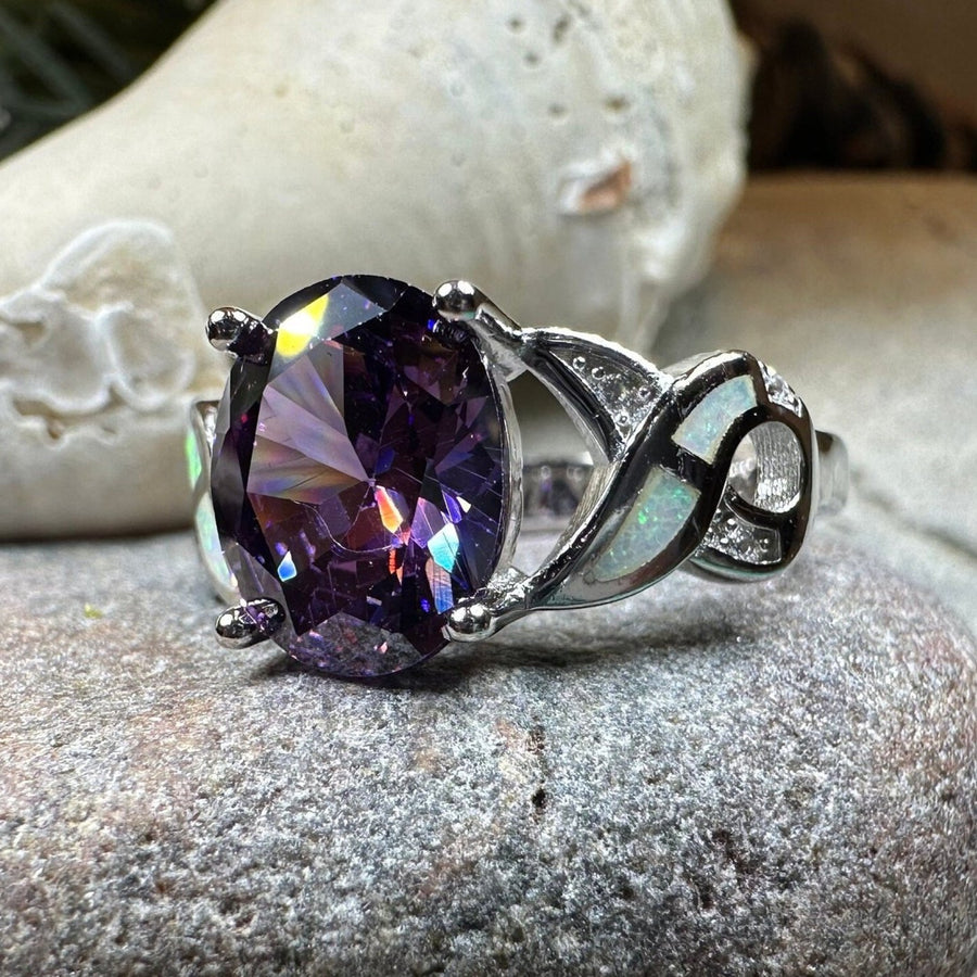 Boinne Opal Celtic Ring