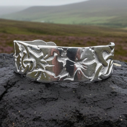 Celtic Knot Pewter Bracelet, Celtic Jewelry, Bangle Bracelet, Scotland Jewelry, Ireland Jewelry, Wife Gift, Girlfriend Gift, Viking Jewelry