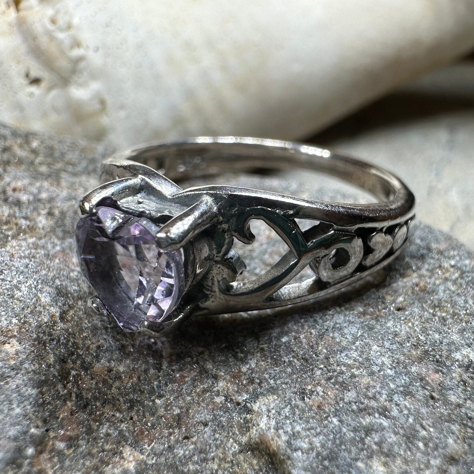 Celtic Knot Ring, Celtic Jewelry, Irish Ring, Celtic Promise Ring, Irish Jewelry, Anniversary Gift, Scottish Ring, Garnet Ring, Wife Gift