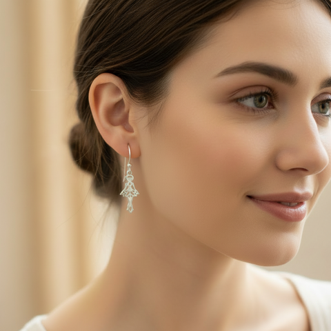 Load image into Gallery viewer, Irish Dancer Earrings in Sterling Silver
