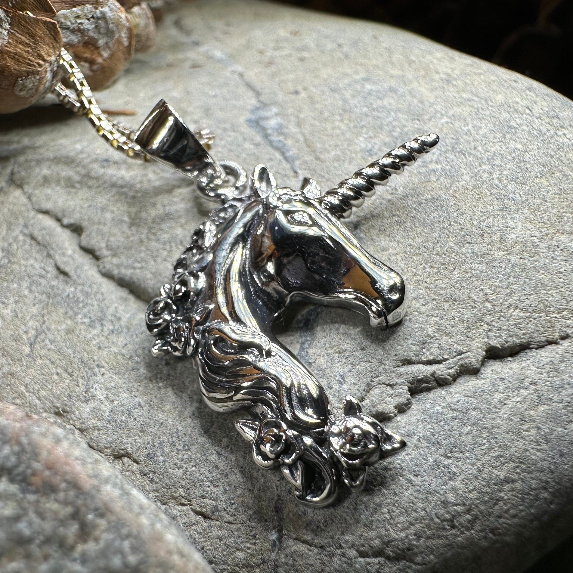Unicorn Necklace, Celtic Jewelry, Scotland Jewelry, Mythical Creature, Fantasy Jewelry, Daughter Gift, Girlfriend Gift, Scotland Gift