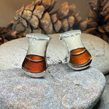 Load image into Gallery viewer, Scotch Whisky Cuff Links, Scotland Jewelry, Men&#39;s Tie Clip, Whiskey Lover Gift, Groom Gift, Boyfriend Gift, Scottish Husband Gift, Dad Gift
