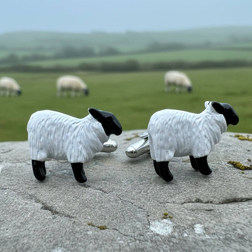 Sheep Cuff Links, Scotland Jewelry, Men's Irish Jewelry, Ireland Jewelry Gift, Groom Gift, Boyfriend Gift, Husband Gift, Scottish Cufflinks