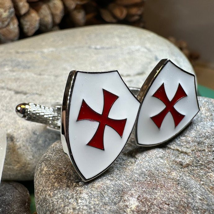 Knight's Templar Cuff Links, Cross Jewelry, Men's Christian Jewelry, Groom Gift, Boyfriend Gift, Husband Gift, Medieval Cufflinks, Dad Gift
