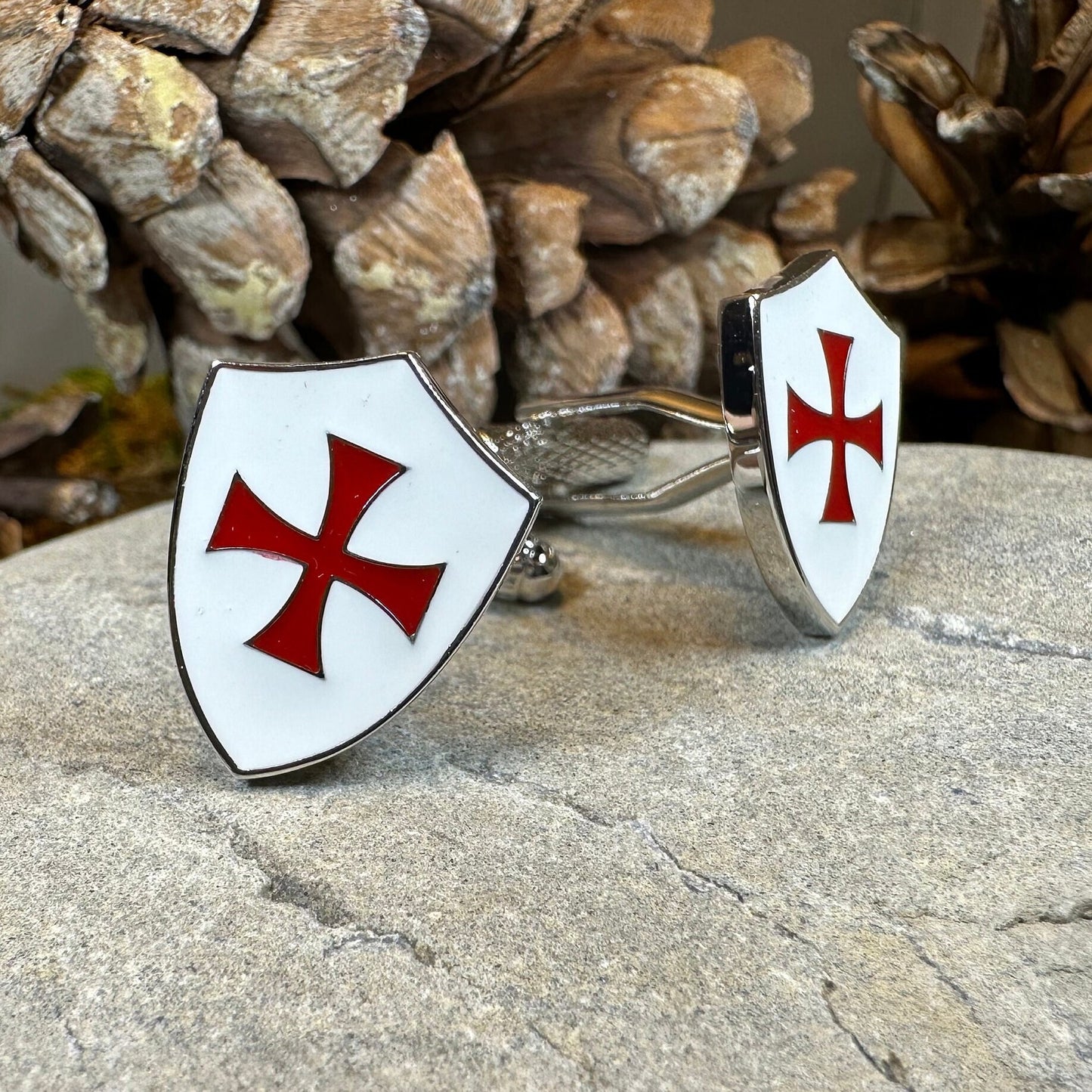 Knight's Templar Cuff Links, Cross Jewelry, Men's Christian Jewelry, Groom Gift, Boyfriend Gift, Husband Gift, Medieval Cufflinks, Dad Gift