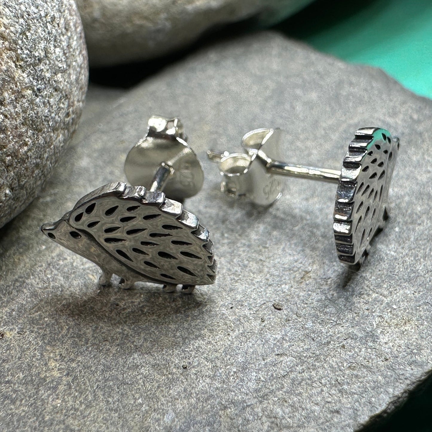 Hedgehog Earrings, Nature Stud Earrings, Cute Animal Jewelry, Woodland Animals, Forest, Hiker Gift, Girls Post Earrings, Animal Lover Gift