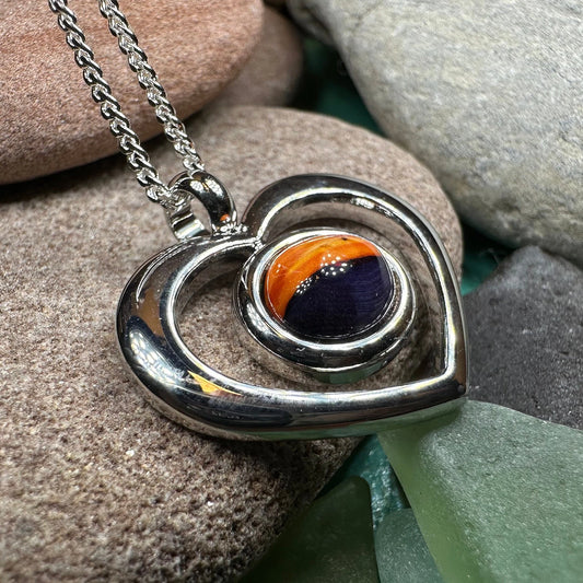 Heathergems Open Heart Necklace - Handmade in Scotland