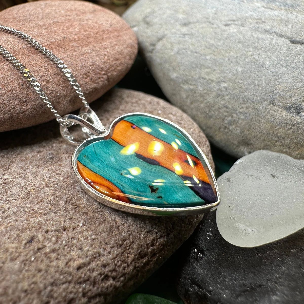 Scottish Heathergems Heart Necklace - Handmade in Scotland — view 12