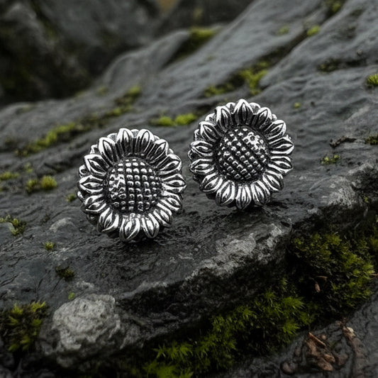Sunflower Earrings, Flower Jewelry, Tuscany Sunflower Jewelry, Nature Jewelry, Graduation Gift, Summer Stud Earrings, Autumn Gift, Italy