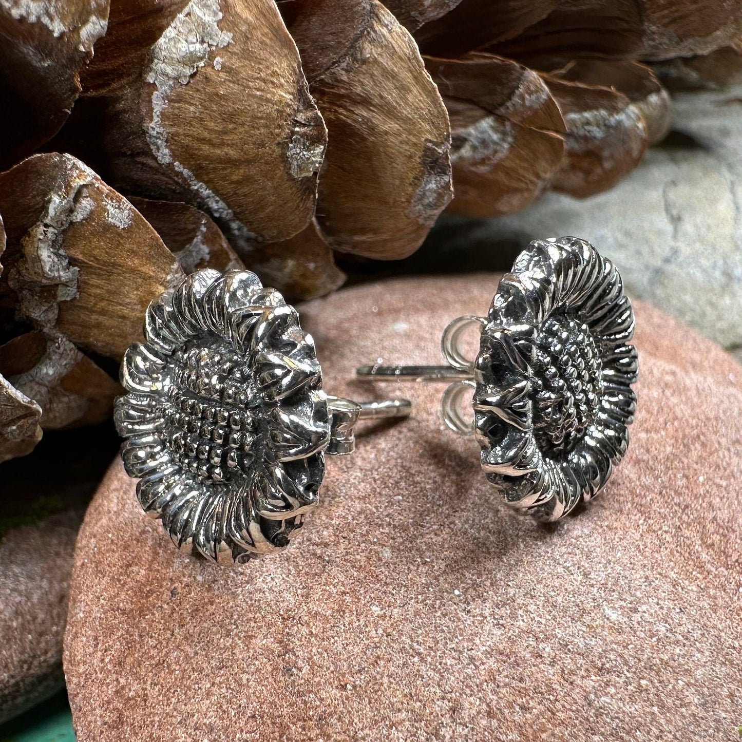 Sunflower Earrings, Flower Jewelry, Tuscany Sunflower Jewelry, Nature Jewelry, Graduation Gift, Summer Stud Earrings, Autumn Gift, Italy