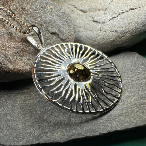Load image into Gallery viewer, Modern Sun Necklace, Sun Pendant, Celestial Jewelry, Wiccan Jewelry, Summer Pendant, Mystical Jewelry, Anniversary Gift, Beach Jewelry
