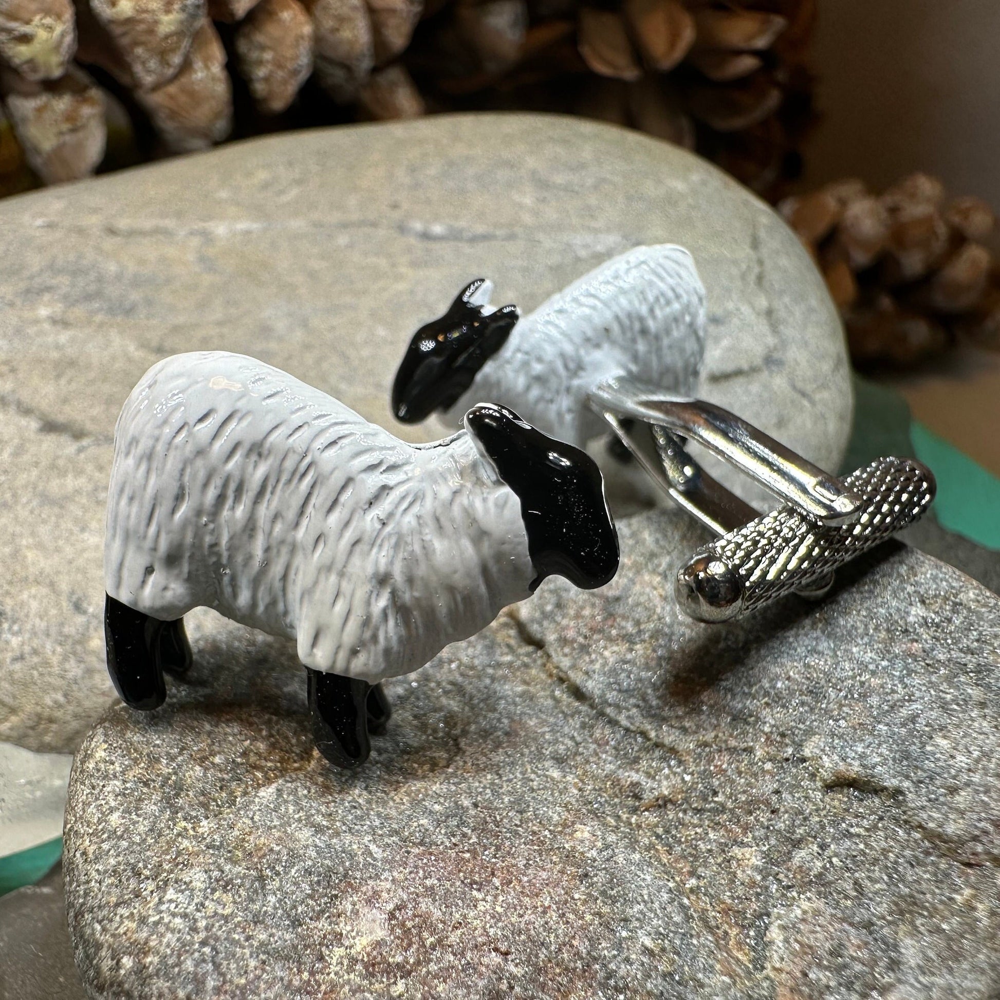 Sheep Cuff Links, Scotland Jewelry, Men's Irish Jewelry, Ireland Jewelry Gift, Groom Gift, Boyfriend Gift, Husband Gift, Scottish Cufflinks