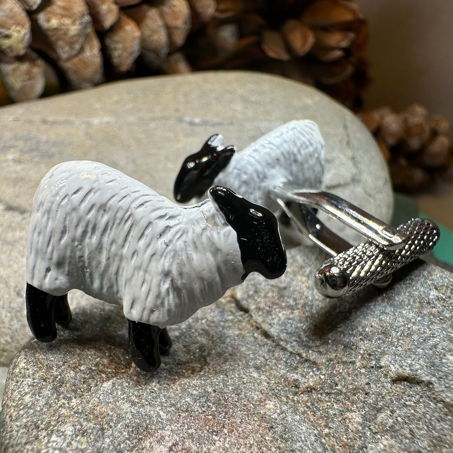 Sheep Cuff Links, Scotland Jewelry, Men's Irish Jewelry, Ireland Jewelry Gift, Groom Gift, Boyfriend Gift, Husband Gift, Scottish Cufflinks
