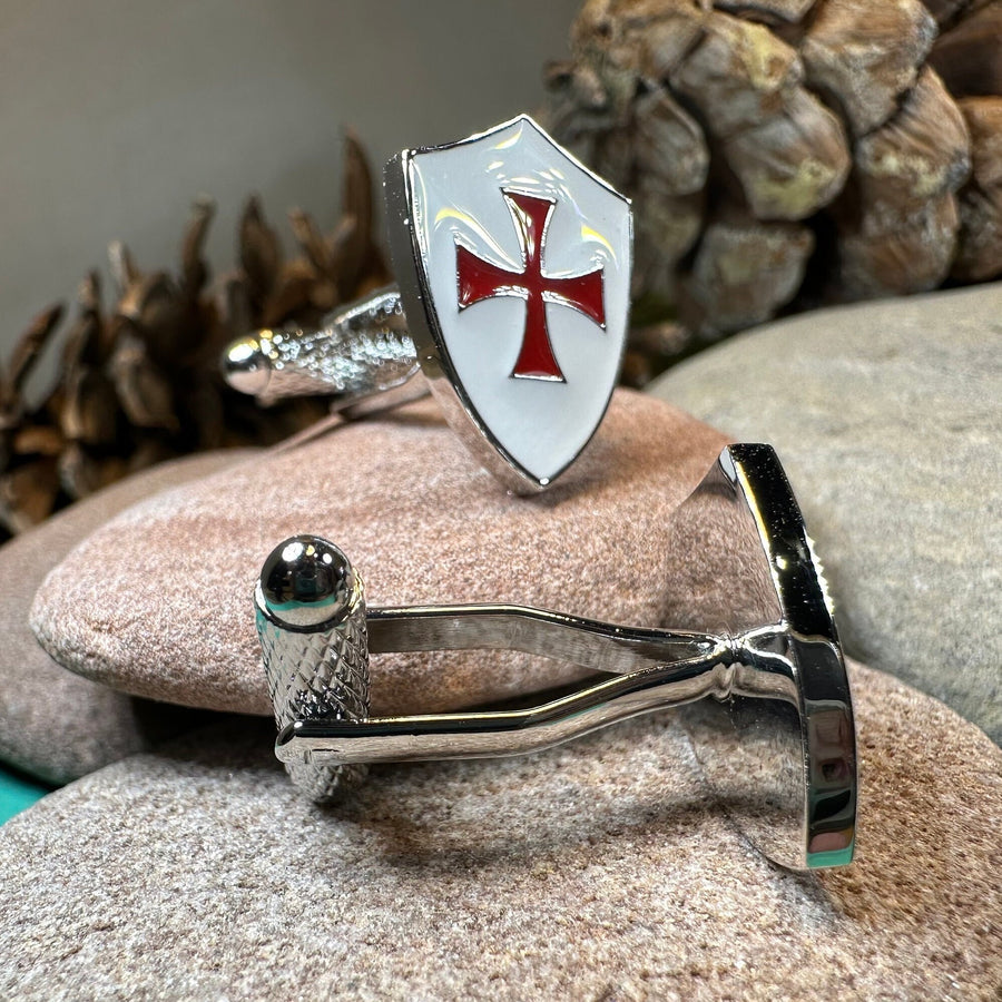 Knight's Templar Cuff Links, Cross Jewelry, Men's Christian Jewelry, Groom Gift, Boyfriend Gift, Husband Gift, Medieval Cufflinks, Dad Gift