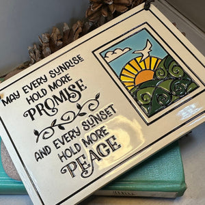 Peace Blessing Wall Art, Irish Gift, Ceramic Wall Plaque, New Home Gift, Mother's Day Gift, Wedding Gift, Christian Decor, Religious Prayer