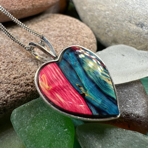 Load image into Gallery viewer, Scottish Heathergems Heart Necklace - Handmade in Scotland
