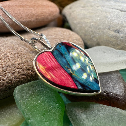 Load image into Gallery viewer, Scottish Heathergems Heart Necklace - Handmade in Scotland

