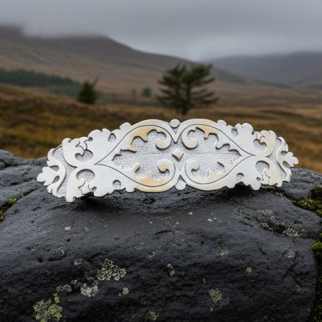 Celtic Knot Hair Clip, Celtic Barrette, Irish Jewelry, Victorian Jewelry, Friendship Gift, Celtic Hair Slide, Norse Jewelry, Flower Barrette