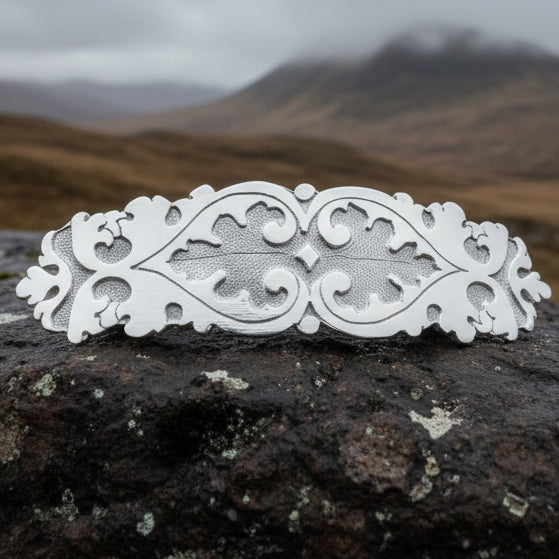 Celtic Knot Hair Clip, Celtic Barrette, Irish Jewelry, Victorian Jewelry, Friendship Gift, Celtic Hair Slide, Norse Jewelry, Flower Barrette