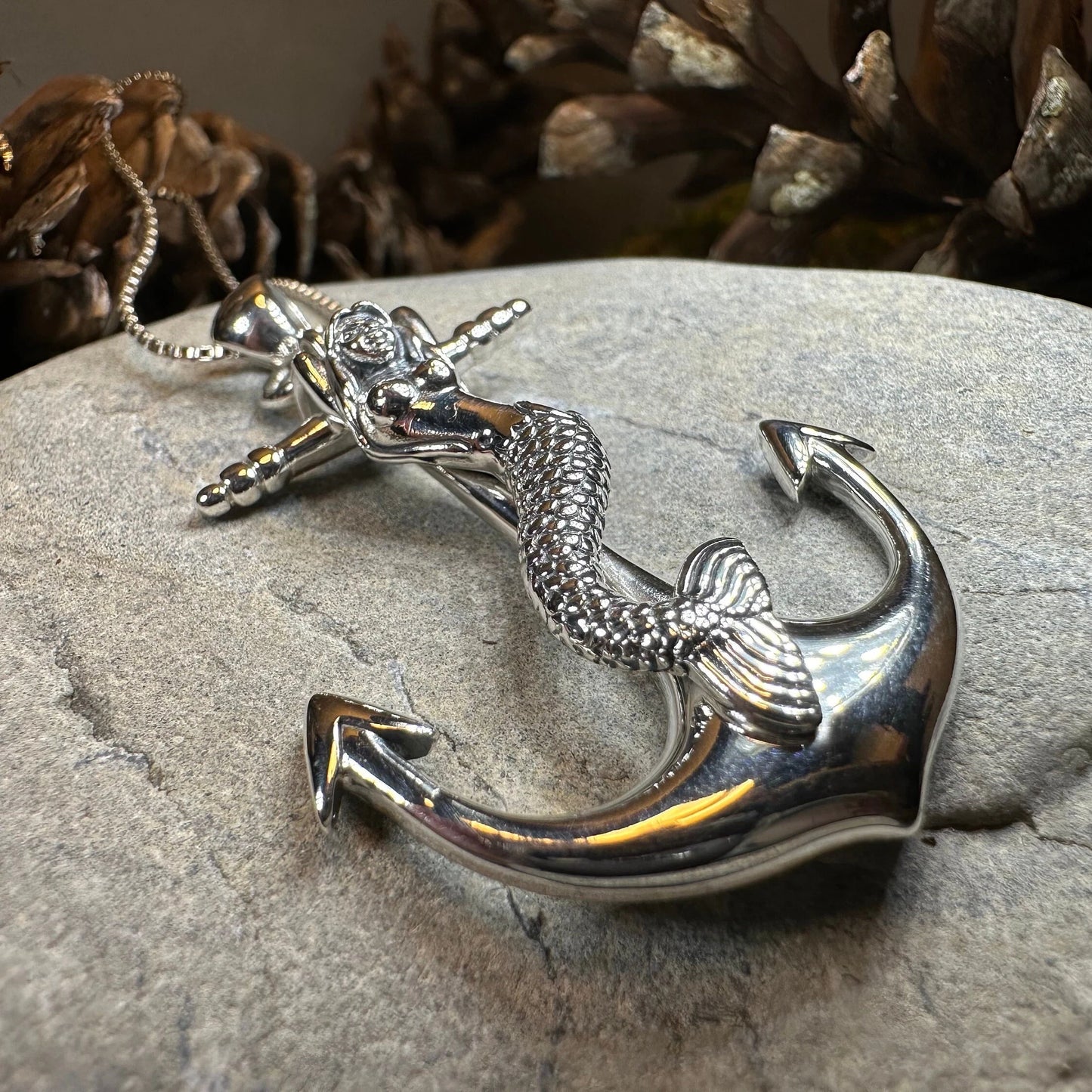Mermaid Anchor Necklace — view 6