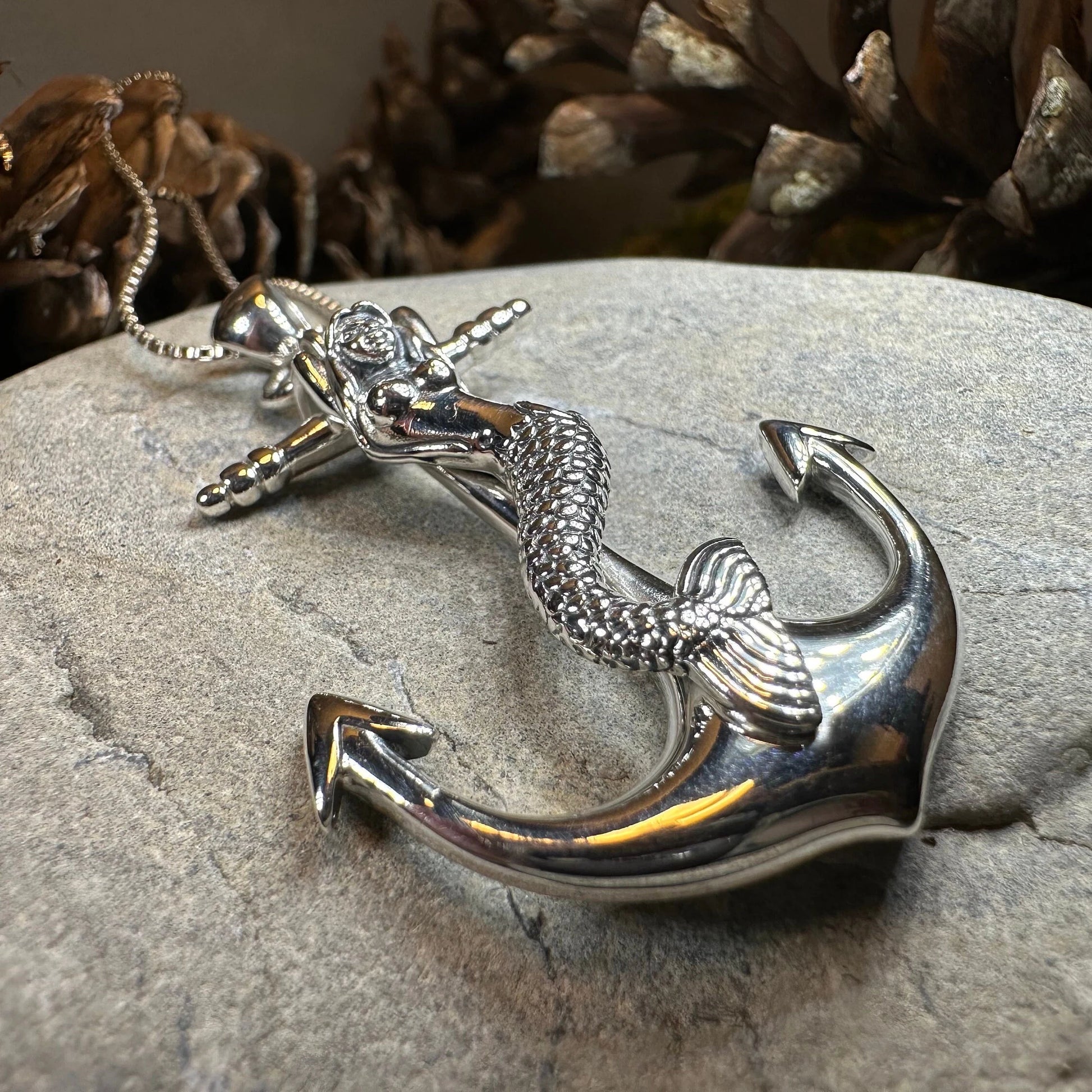 Mermaid Anchor Necklace — view 6