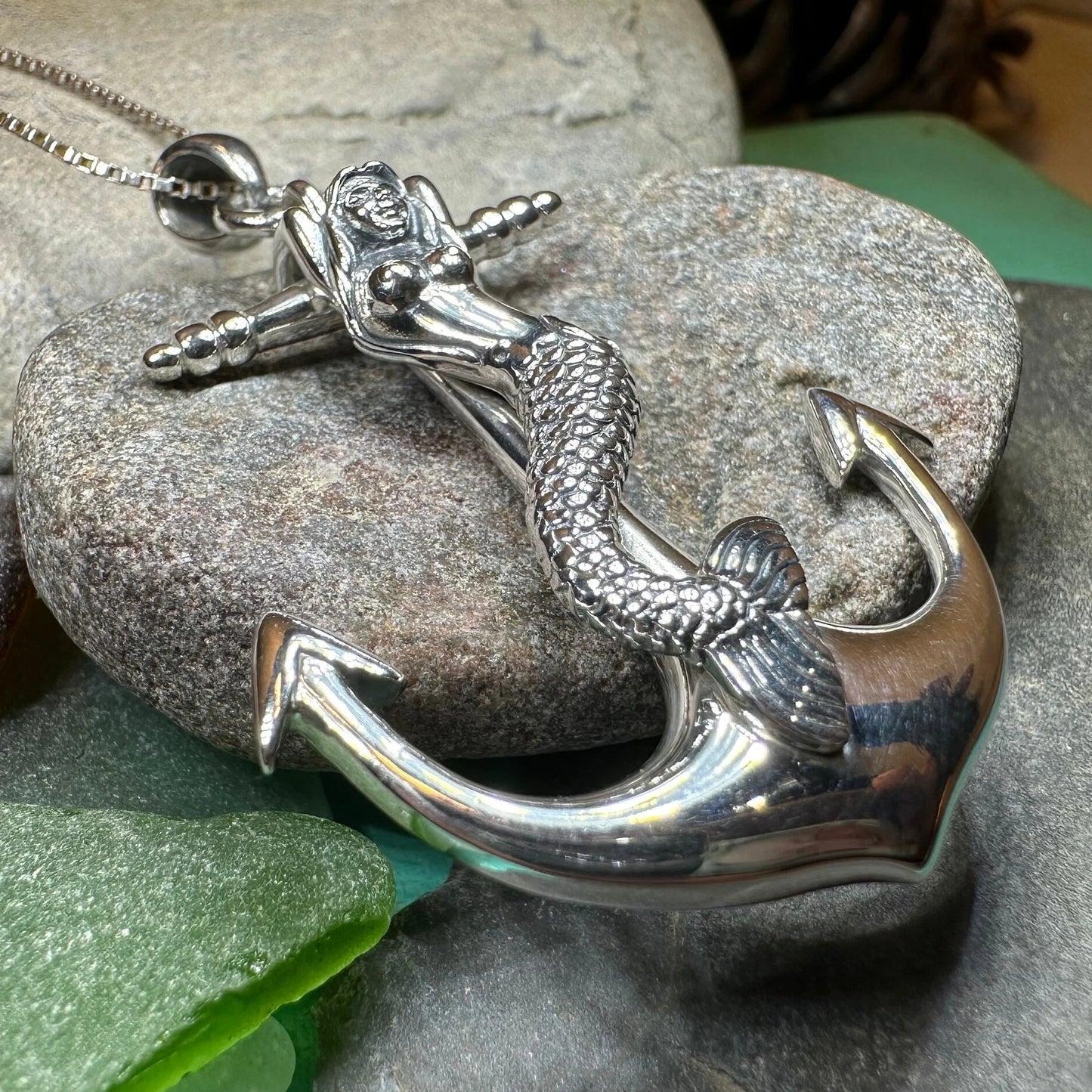 Mermaid Anchor Necklace — view 5