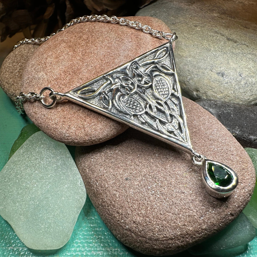 Kells Celtic Birds Necklace in Sterling Silver