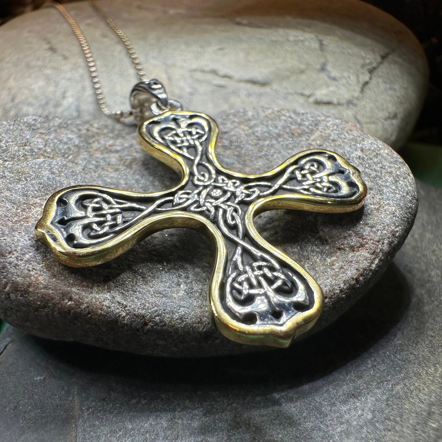 Alfred Celtic Cross Necklace in Sterling Silver