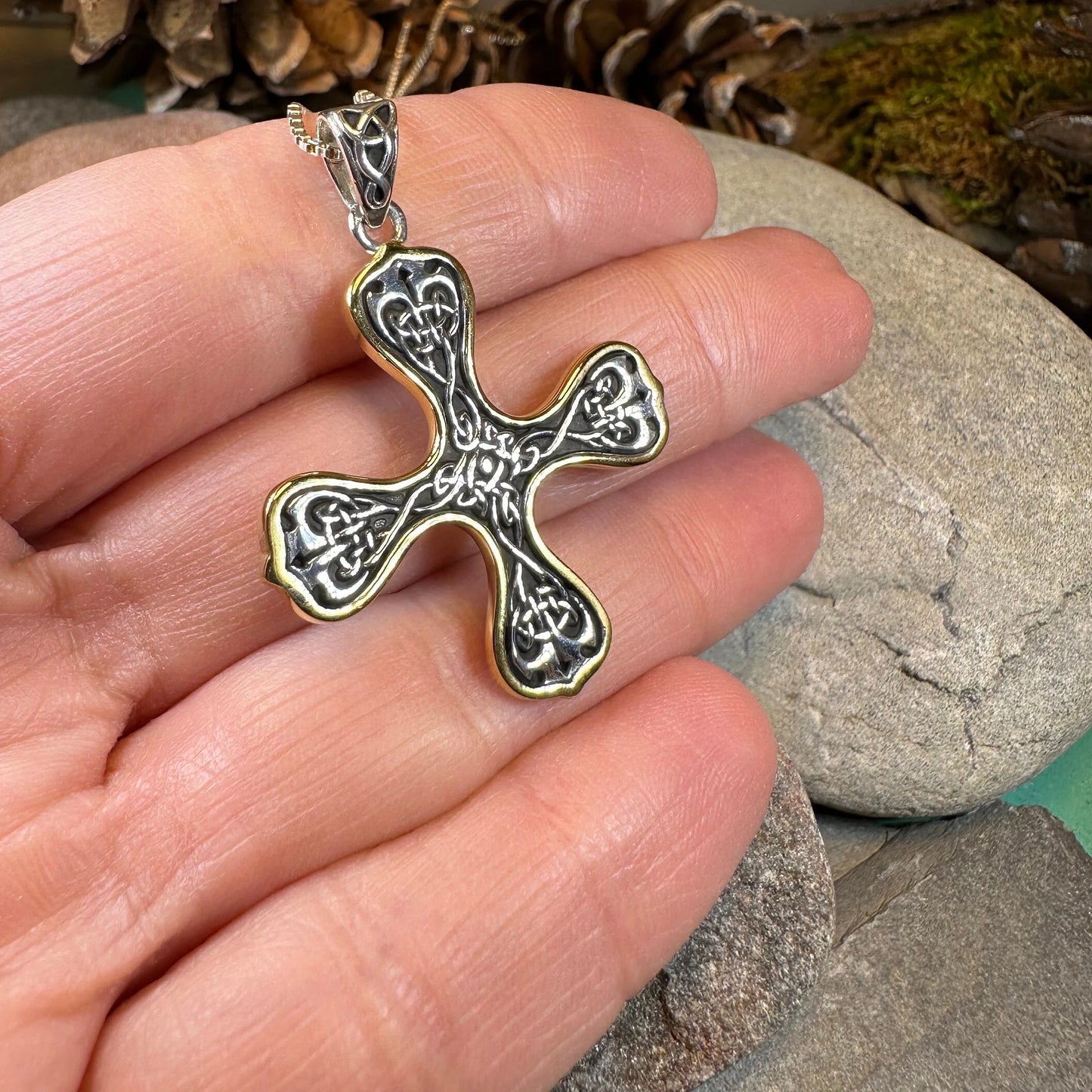 Alfred Celtic Cross Necklace in Sterling Silver