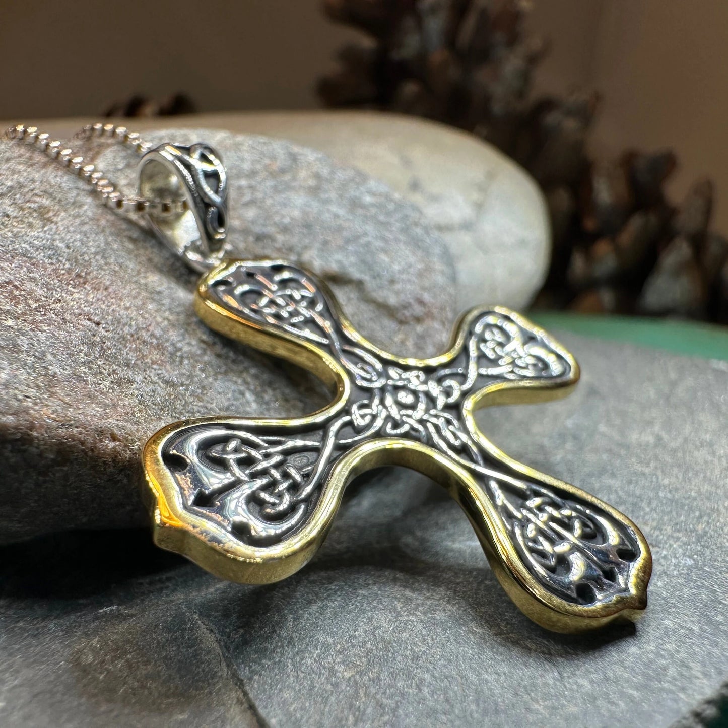 Alfred Celtic Cross Necklace in Sterling Silver