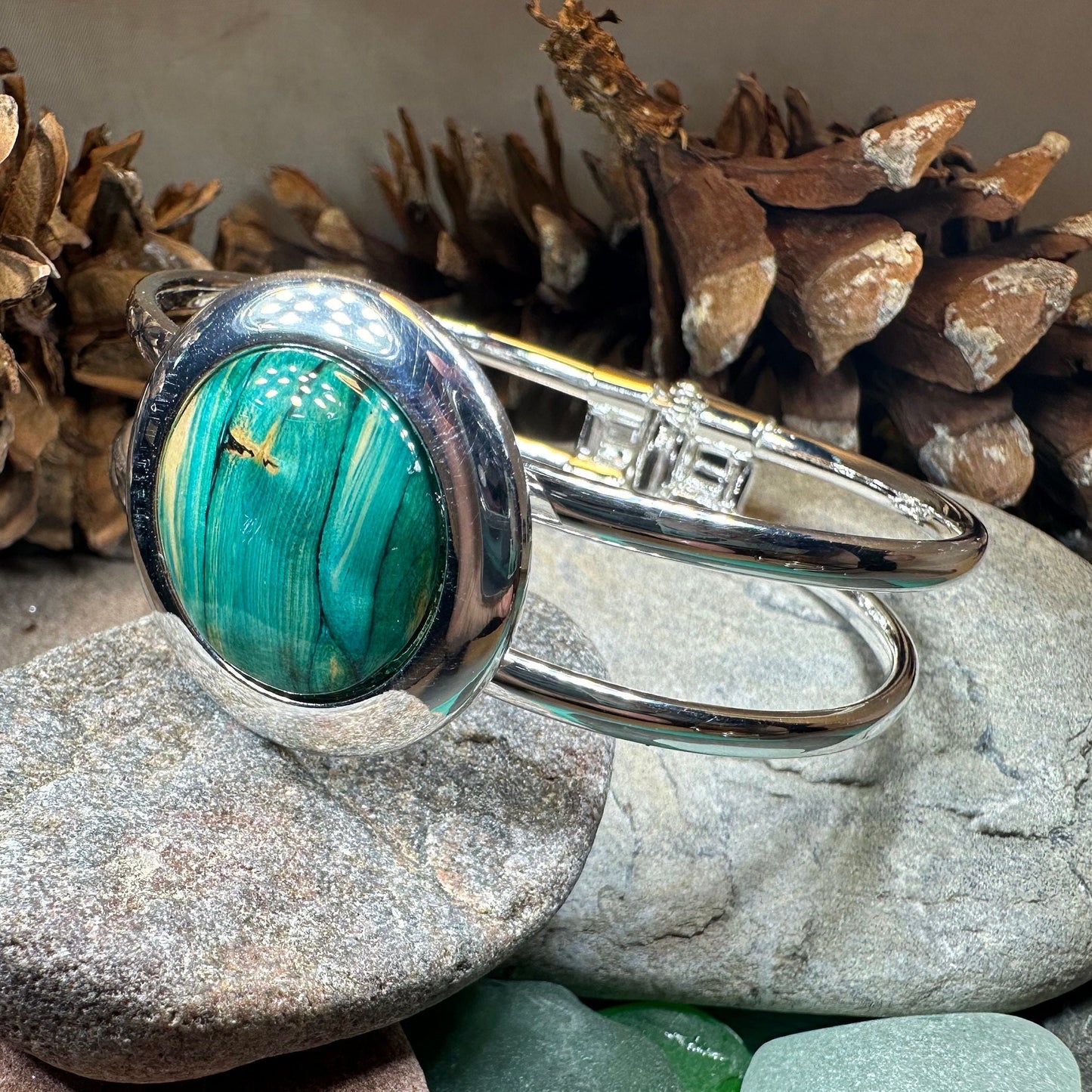 Scotland Heather Bracelet, Scottish Jewelry, Outlander Jewelry, Nature Jewelry, Friendship Gift, Mom Gift, Celtic Bracelet, Heather Gem Gift