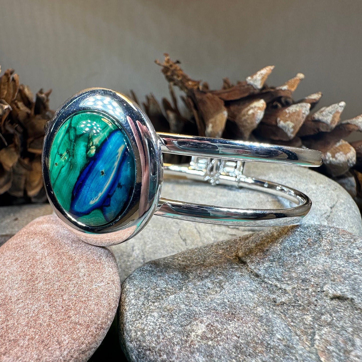 Scotland Heather Bracelet, Scottish Jewelry, Outlander Jewelry, Nature Jewelry, Friendship Gift, Mom Gift, Celtic Bracelet, Heather Gem Gift