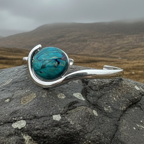 Scotland Heather Bracelet, Scottish Jewelry, Outlander Jewelry, Nature Jewelry, Friendship Gift, Mom Gift, Celtic Bracelet, Heather Gem Gift