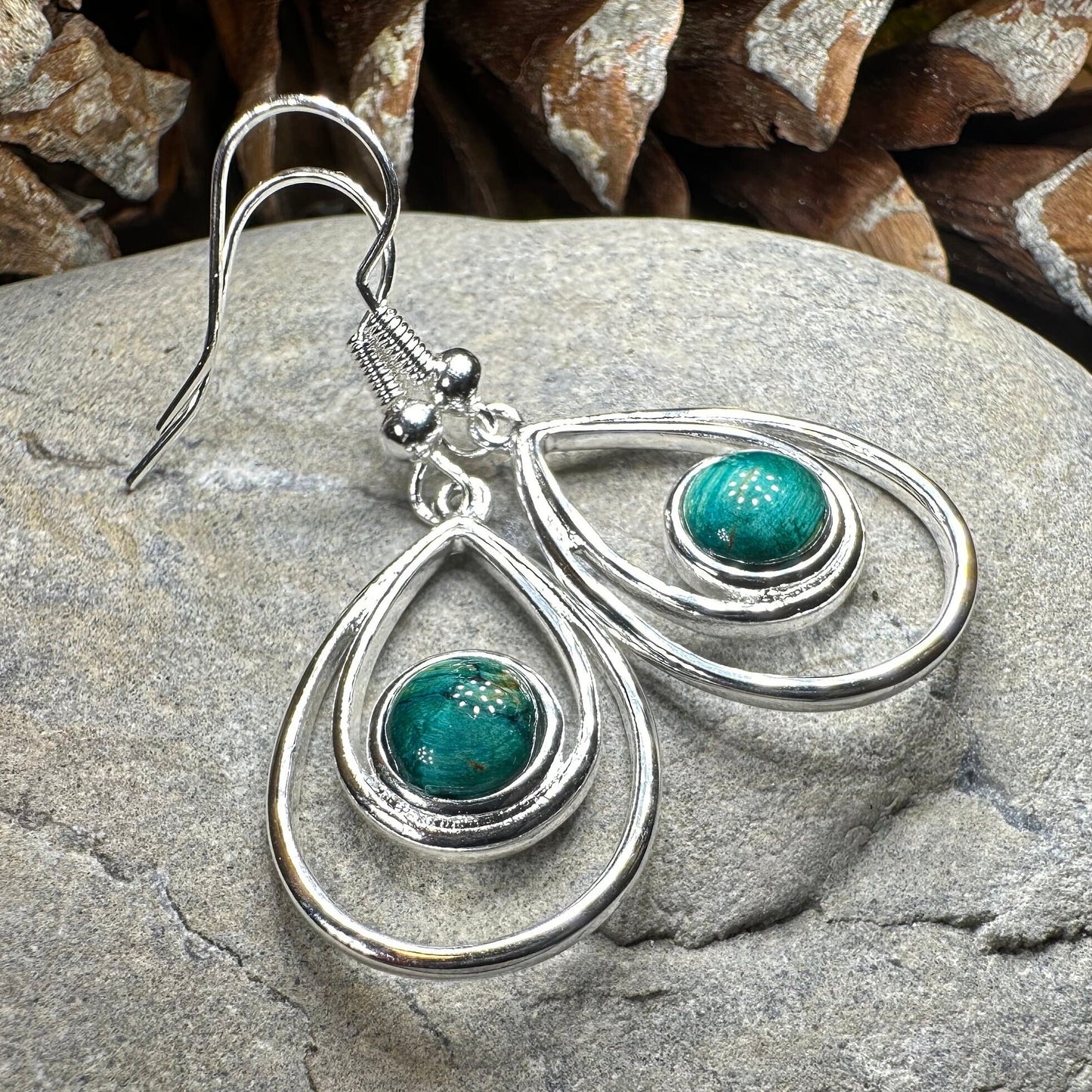 Celtic Drop Earrings, Scotland Jewelry, Heathergems Earrings, Outlander Jewelry, Celtic Jewelry, Wiccan Jewelry, Norse Jewelry