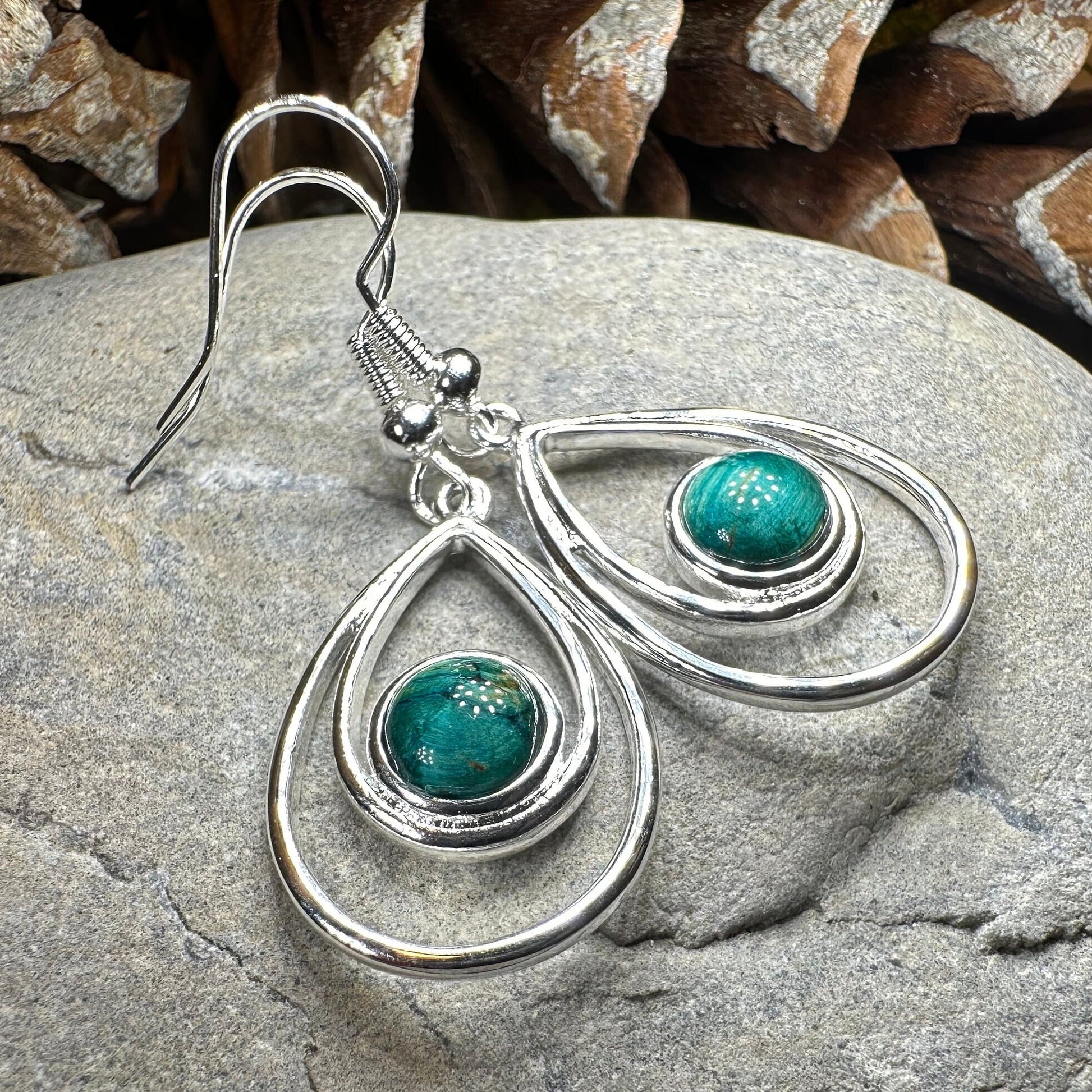 Celtic Drop Earrings, Scotland Jewelry, Heathergems Earrings, Outlander Jewelry, Celtic Jewelry, Wiccan Jewelry, Norse Jewelry