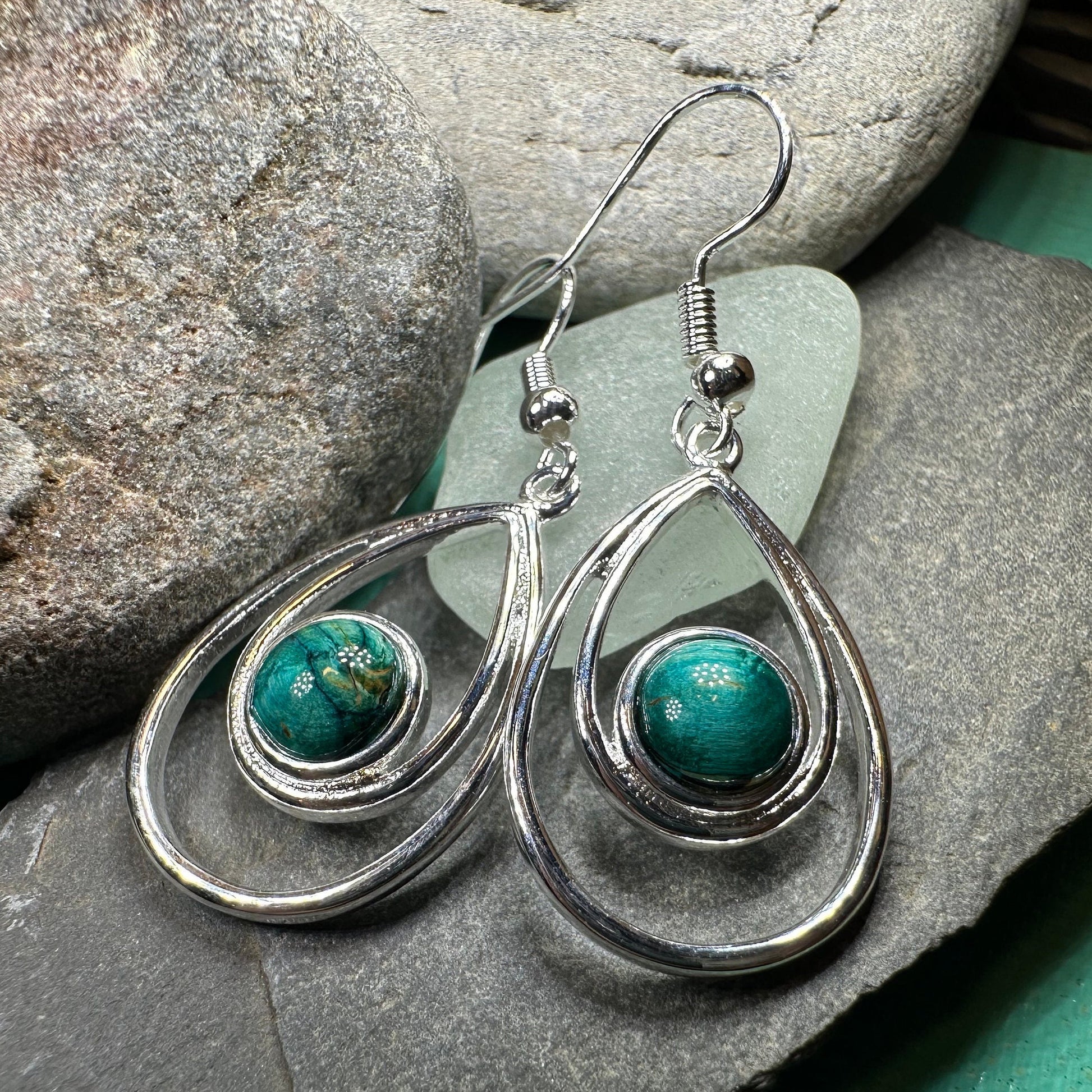 Celtic Drop Earrings, Scotland Jewelry, Heathergems Earrings, Outlander Jewelry, Celtic Jewelry, Wiccan Jewelry, Norse Jewelry