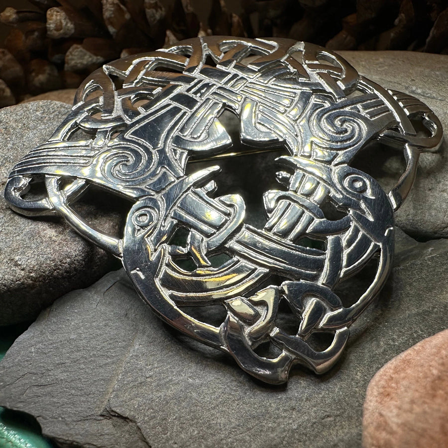 Large Celtic Cara Brooch - Handmade in Scotland