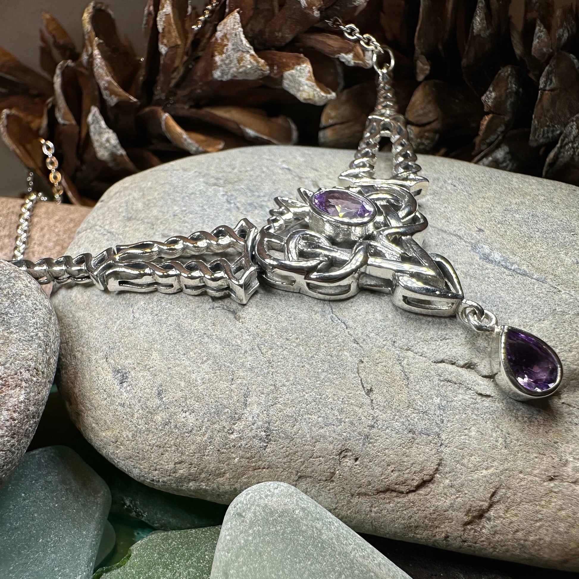 Celtic Queen Necklace in Sterling Silver — view 12