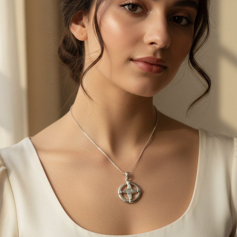 Saint Brigid's Cross, Celtic Cross Pendant, Religious Jewelry, Irish Jewelry, Bridal Jewelry, Anniversary Gift, St. Bridget's Cross Jewelry